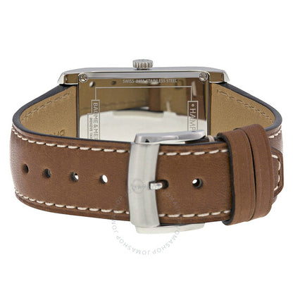 ساعة بوم إي ميرسييه هامبتون للرجال بمينا أبيض وجلد بني