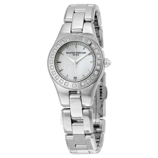 Baume Et Mercier, Linea Silver Dial Diamond Ladies Watch