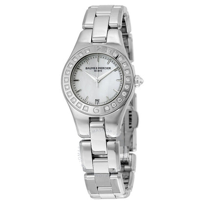 Baume Et Mercier, Linea Silver Dial Diamond Ladies Watch
