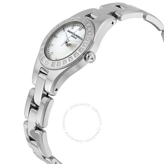 Baume Et Mercier, Linea Silver Dial Diamond Ladies Watch