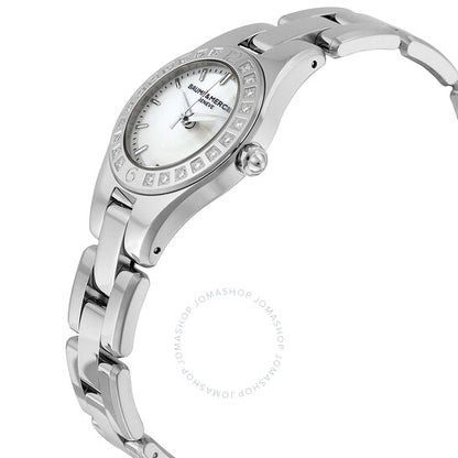 Baume Et Mercier, Linea Silver Dial Diamond Ladies Watch