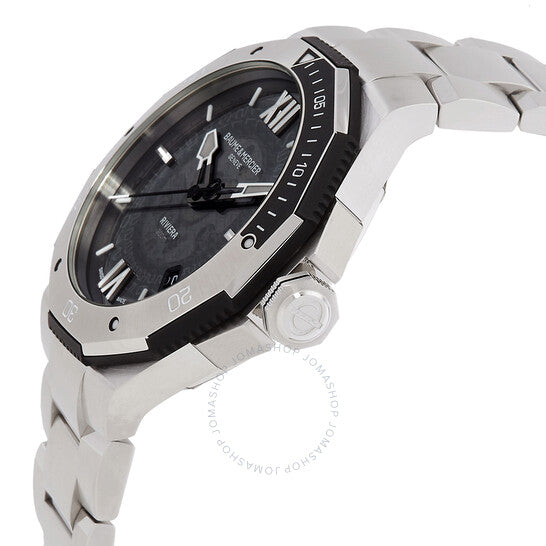 ساعة بوم إي ميرسييه ريفييرا أوتوماتيكية للرجال بمينا رمادي