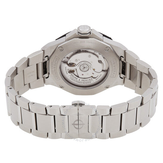 ساعة بوم إي ميرسييه ريفييرا أوتوماتيكية للرجال بمينا رمادي