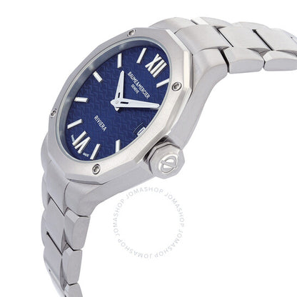 ساعة بوم إي ميرسييه ريفييرا كوارتز بمينا زرقاء للنساء