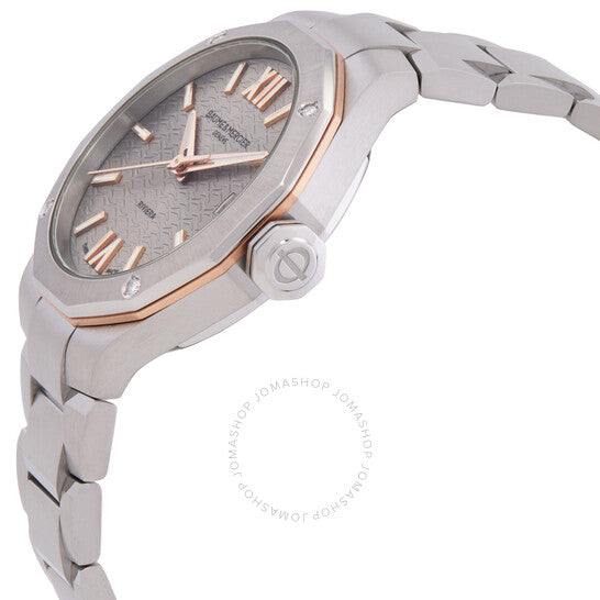 ساعة بوم إي ميرسييه ريفييرا كوارتز رمادية بمينا أشعة الشمس للسيدات