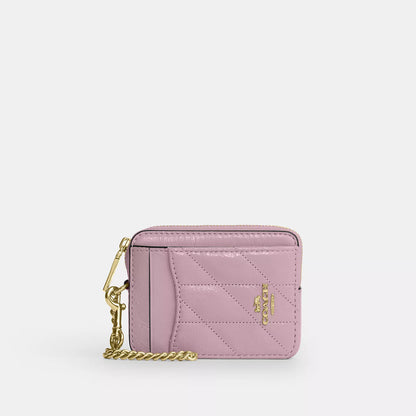zip card case with quilting