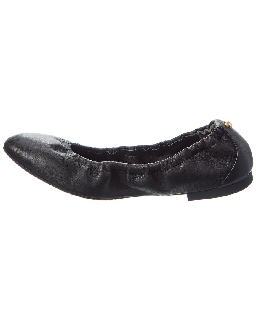 gabby scrunch rivet leather flat