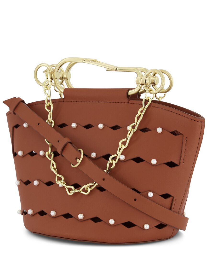 belay mini zipped leather bucket bag