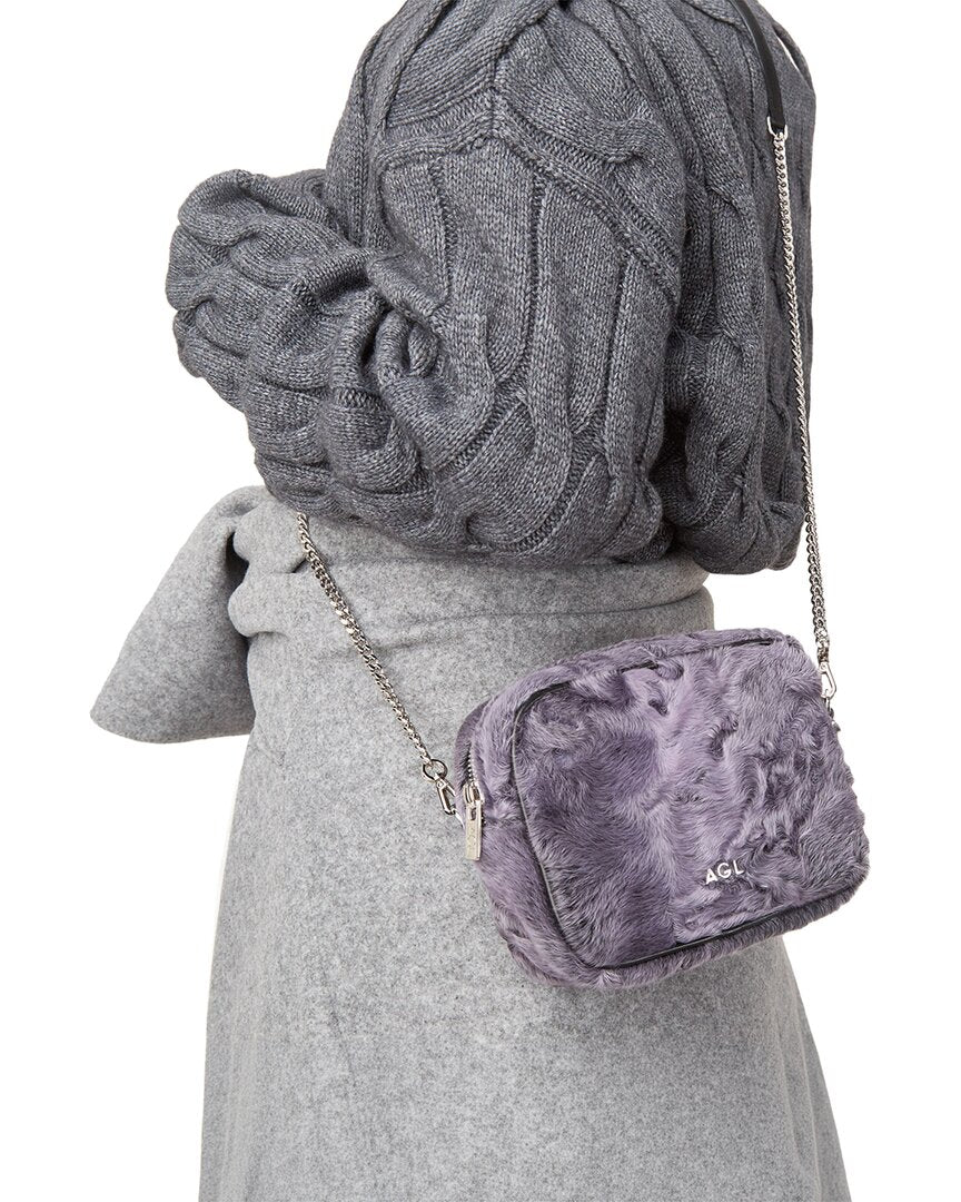 symon lapin & lambskin clutch