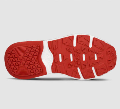 men's mighty run athletic shoes in gray/crimson