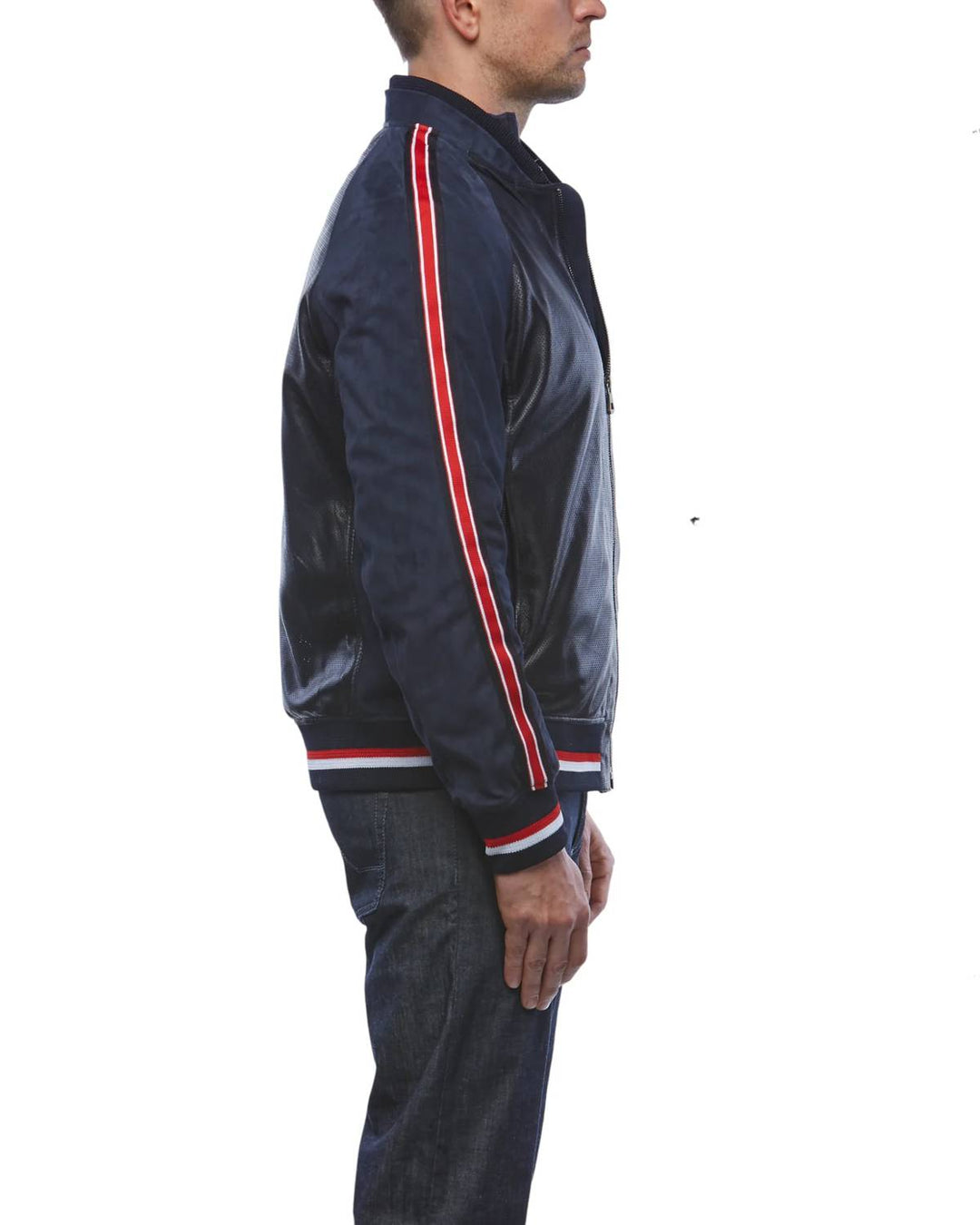 hampi leather jacket in navy