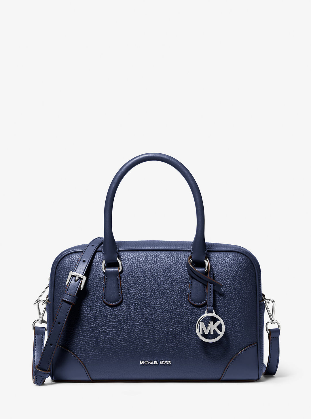 thompson medium pebbled leather satchel