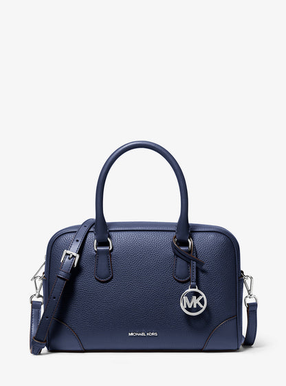 thompson medium pebbled leather satchel