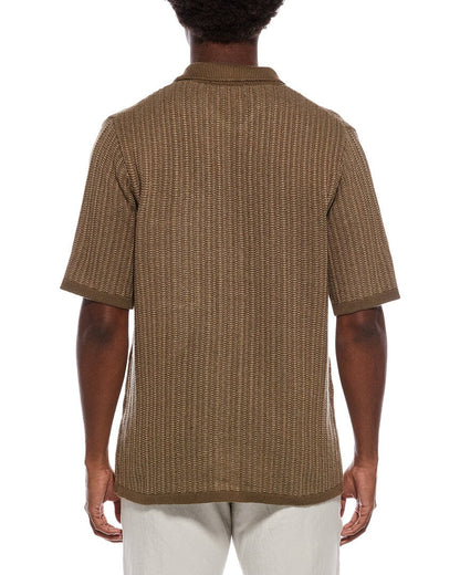 knit wool-blend shirt