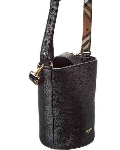 logo small leather bucket bag