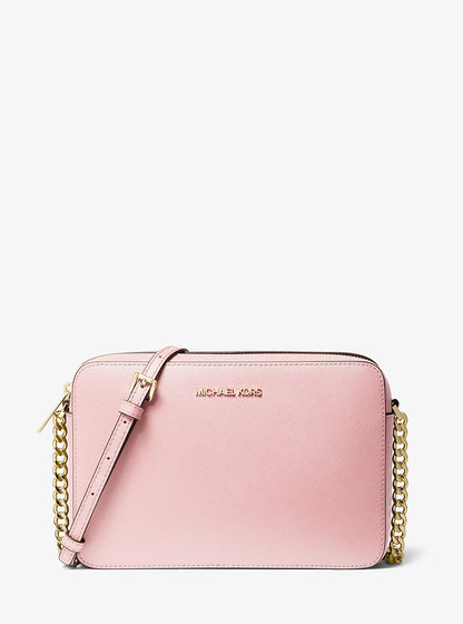 jet set large saffiano leather crossbody bag