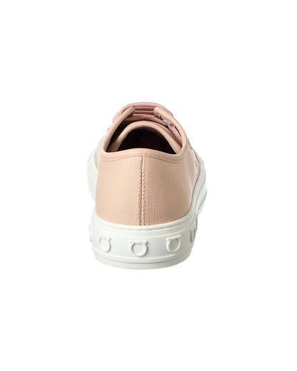 ferragamo mediterr eco canvas sneaker