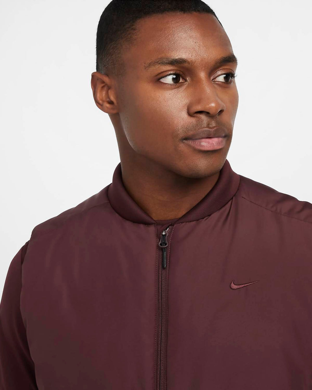 therma fit vest in burgundy