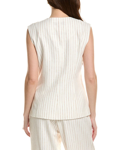 cutter linen-blend vest