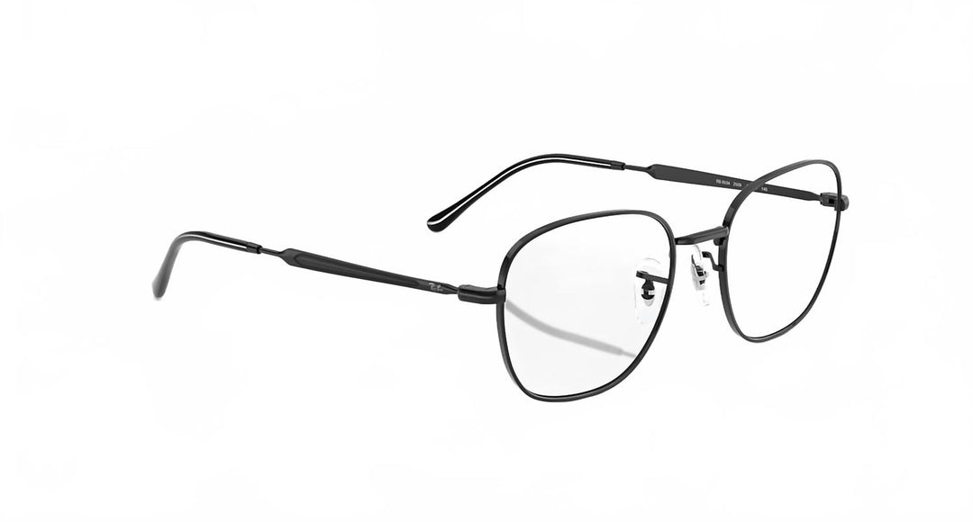 men's rx6534 metal eyeglass prescription frames in matte matte black on matte grey