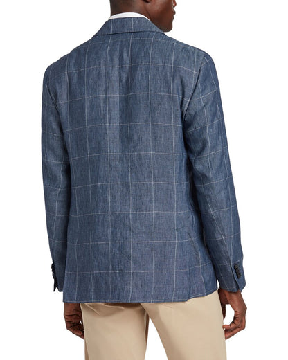 reserve linen windowpane blazer