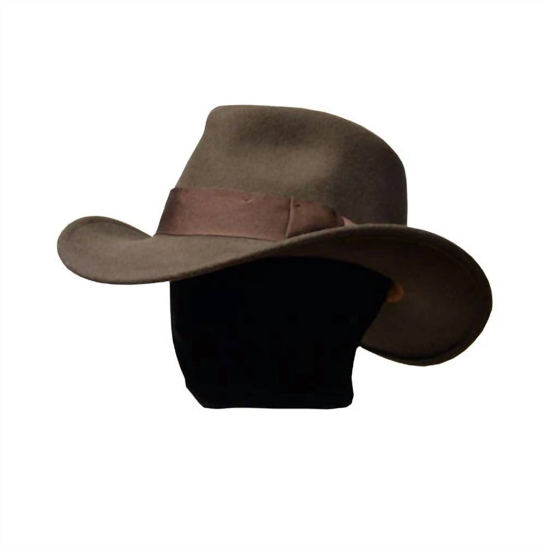 men's indy all seasons outback fedora hat in brown