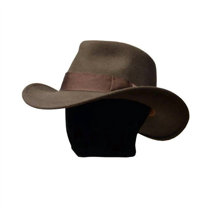 men's indy all seasons outback fedora hat in brown