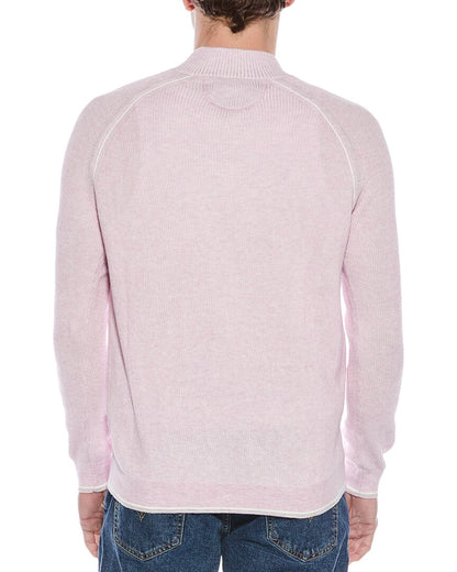 english rib 1/4-zip mock neck sweater