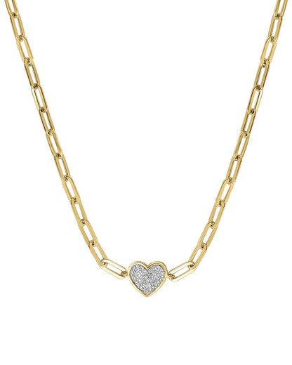 gold over silver 0.20 ct. tw. diamond necklace