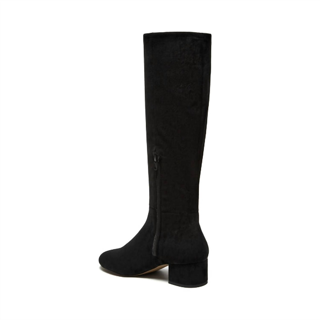 women's gold boots in black