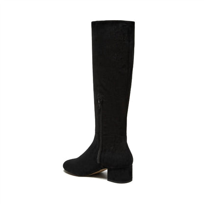 women's gold boots in black