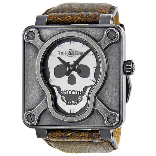 Bell And Ross, Airborne II Automatic Stainless Steel Brown Leather Men's Watch