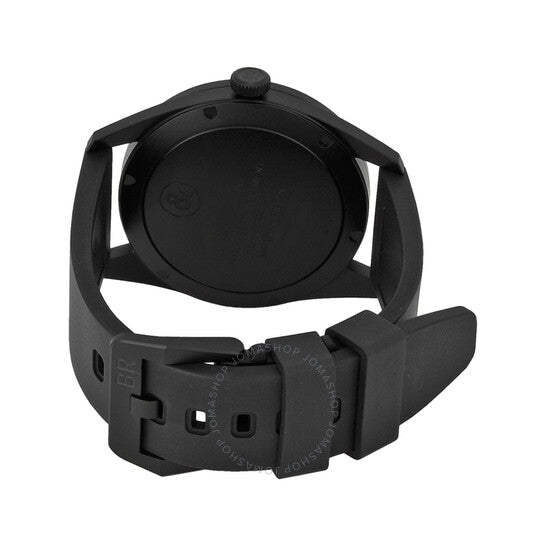 ساعة بيل آند روس أوتوماتيكية للرجال بمينا أسود BRV123-BL-CA-SRB