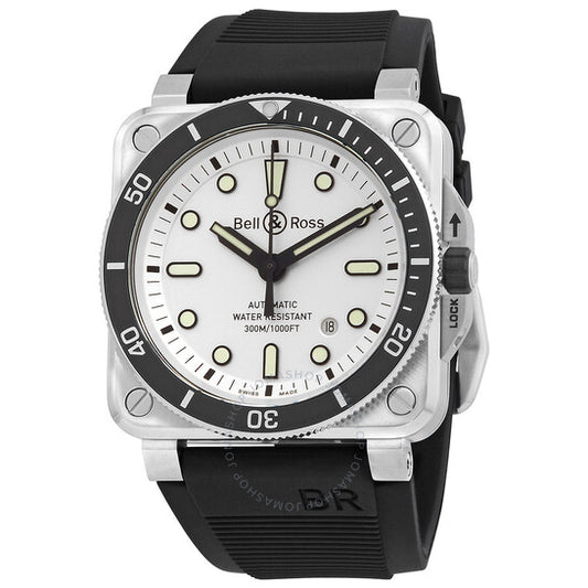 Bell And Ross, BR-03 Diver White Automatic Silver Dial Men's Watch