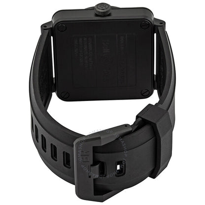 ساعة بيل آند روس أفيشن أوتوماتيكية للرجال بمينا مموهة باللون الأسود