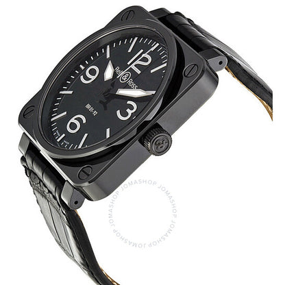 Bell And Ross, Aviation Automatic Black Dial Men's Watch BR0192-BL-CER-SCR
