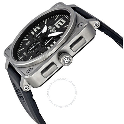 Bell And Ross, Aviation Black Carbon Fiber Dial Titanium Men's Watch