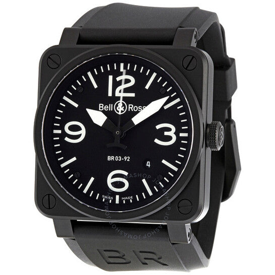 Bell And Ross, Aviation Black Dial 42MM Automatic Men's Watch BR03-92-CB