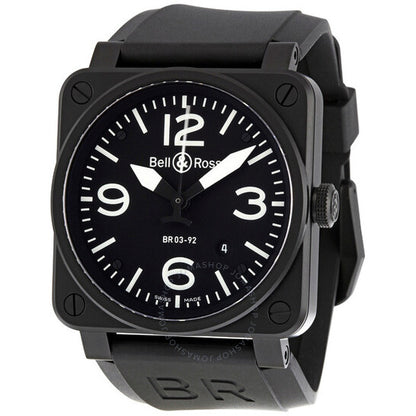 Bell And Ross, Aviation Black Dial 42MM Automatic Men's Watch BR03-92-CB