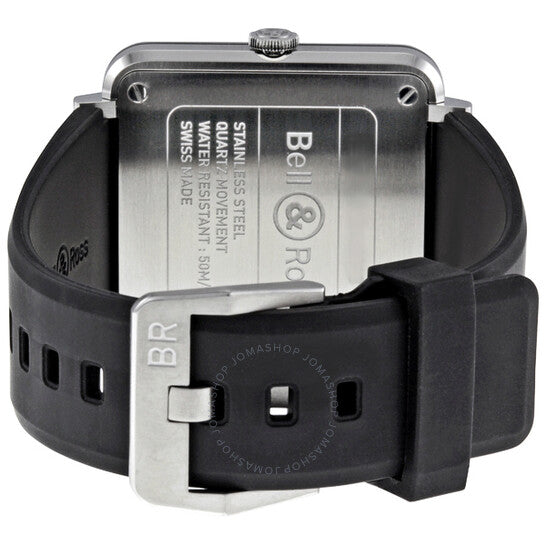 Bell And Ross, Aviation Black Dial Black Rubber Men's Watch BRS-BL-ST-SRB