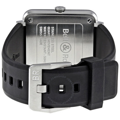 Bell And Ross, Aviation Black Dial Black Rubber Men's Watch BRS-BL-ST-SRB