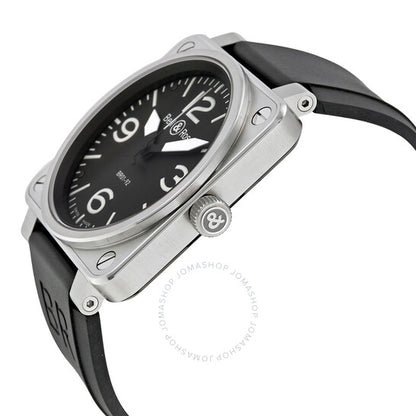 ساعة بيل آند روس الأوتوماتيكية للطيران مقاس 46 مم للرجال BR01-92-STEEL