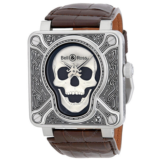 Bell And Ross, Aviation Black Skull Dial Men's Limited Edition Watch