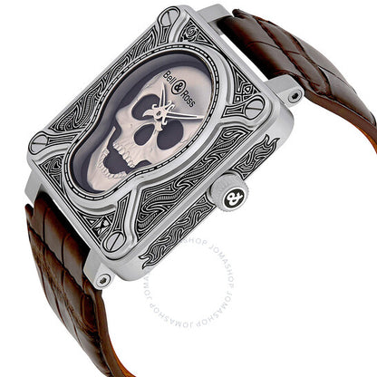 Bell And Ross, Aviation Black Skull Dial Men's Limited Edition Watch