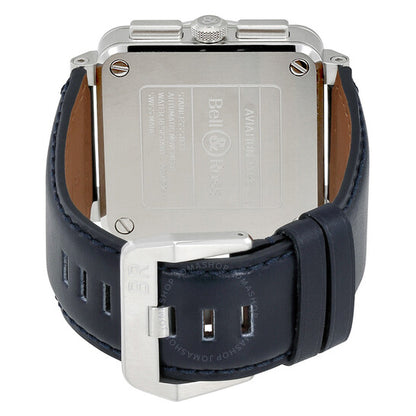 ساعة بيل آند روس، أوتوماتيكية للطيران، للرجال، بمينا أزرق