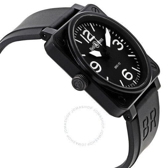 ساعة بيل آند روس الأوتوماتيكية للرجال، طراز BR01-92-كربون، من مجموعة الطيران