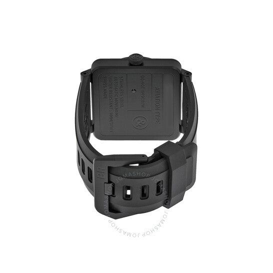 ساعة بيل آند روس، رادار الطيران الميكانيكية للرجال بمينا سوداء