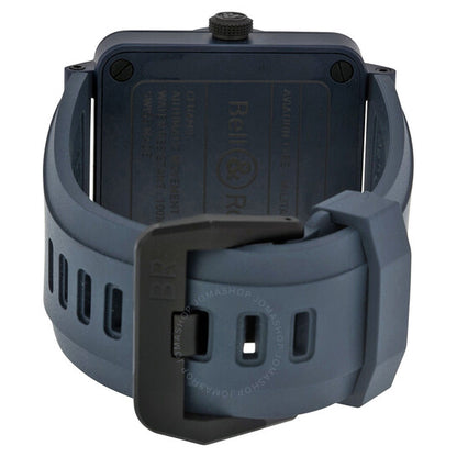 Bell And Ross, Black Dial Automatic Blue Rubber Men's Watch BR0392-CREAM-BLUE