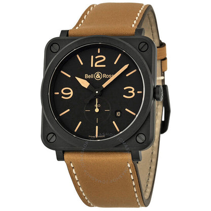 ساعة بيل آند روس للرجال بمينا أسود BLR