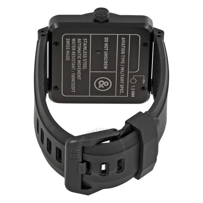 ساعة بيل آند روس للرجال، مينا سوداء، مصنوعة من الفولاذ المقاوم للصدأ